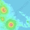 Mapa topográfico Tabaco, mapa de relevo, mapa de altitude