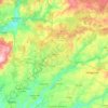 Mapa topográfico Viseu, altitude, relevo