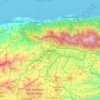 Mapa topográfico Caracas, mapa de relevo, mapa de altitude