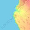 Mapa topográfico Cabo Sardão, altitude, relevo