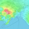 Mapa topográfico Nápoles, altitude, relevo