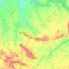 Mapa topográfico Monterrubio de la Serena, altitude, relevo