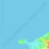 Mapa topográfico Peniche, altitude, relevo