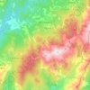 Mapa topográfico Petreto-Bicchisano, altitude, relevo