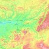 Mapa topográfico Jaén, mapa de relevo, mapa de altitude