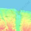Mapa topográfico Cruz, altitude, relevo