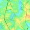 Mapa topográfico Messejana, altitude, relevo