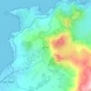 Mapa topográfico Lumio, altitude, relevo