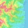 Mapa topográfico Conca, altitude, relevo