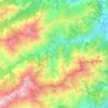 Mapa topográfico Asco, altitude, relevo