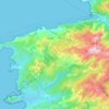 Mapa topográfico Piana, altitude, relevo