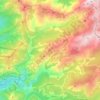 Mapa topográfico Évisa, altitude, relevo