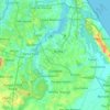 Mapa topográfico Eusébio, altitude, relevo
