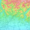 Mapa topográfico Bérgamo, altitude, relevo