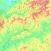 Mapa topográfico Pampilhosa da Serra, altitude, relevo