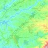 Mapa topográfico Tábua, altitude, relevo