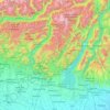 Mapa topográfico Brescia, altitude, relevo