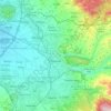 Mapa topográfico Granada, mapa de relevo, mapa de altitude