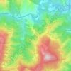 Mapa topográfico Monte, altitude, relevo