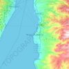 Mapa topográfico Régio da Calábria, altitude, relevo