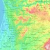 Mapa topográfico Rio Vouga, altitude, relevo