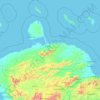 Mapa topográfico Falcón, mapa de relevo, mapa de altitude