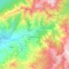 Mapa topográfico Bocognano, altitude, relevo