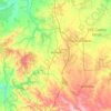 Mapa topográfico Ourique, altitude, relevo