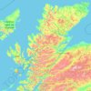 Mapa topográfico Highland, altitude, relevo