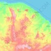 Mapa topográfico Ceará, altitude, relevo