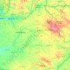 Mapa topográfico Portalegre, altitude, relevo