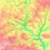 Mapa topográfico Mértola, altitude, relevo