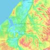 Mapa topográfico Caldas da Rainha, altitude, relevo