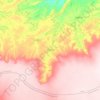 Mapa topográfico Araripe, altitude, relevo