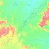 Mapa topográfico Canindé, altitude, relevo