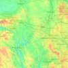 Mapa topográfico South Staffordshire, altitude, relevo