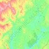 Mapa topográfico Sarzedas, altitude, relevo