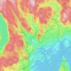 Mapa topográfico Akershus, mapa de relevo, mapa de altitude