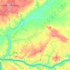Mapa topográfico Malpica do Tejo, altitude, relevo