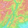 Mapa topográfico TN, altitude, relevo