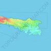 Mapa topográfico Lampedusa, altitude, relevo