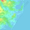Mapa topográfico Aléria, altitude, relevo