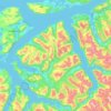 Mapa topográfico Møre og Romsdal, mapa de relevo, mapa de altitude