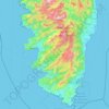 Mapa topográfico Corse-du-Sud, altitude, relevo