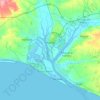 Mapa topográfico Huelva, mapa de relevo, mapa de altitude