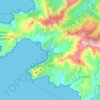 Mapa topográfico Osani, altitude, relevo