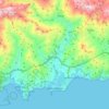 Mapa topográfico Almuñécar, mapa de relevo, mapa de altitude
